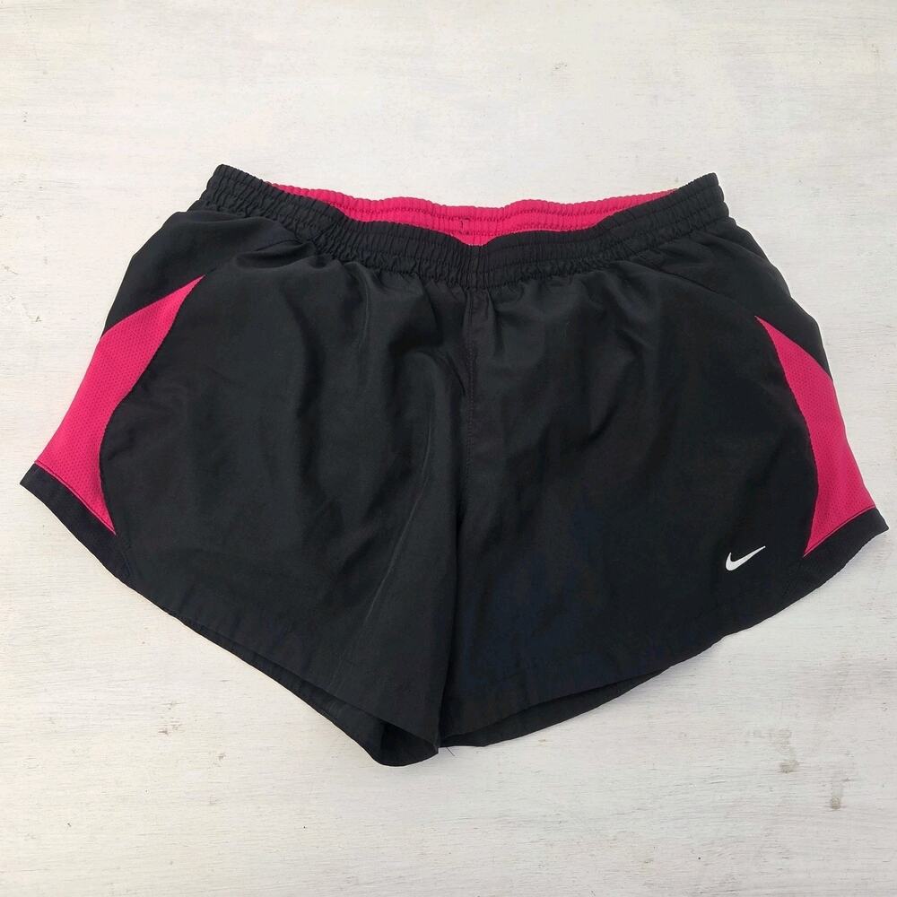Nike Running Shorts Women Black Pink Athletic Large Liner